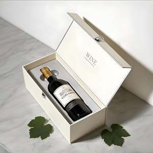 Caja de Regalo Magnética Plegable en Forma de Libro, Rígida, Azul, Biodegradable, Personalizada, para Vino, Whisky, Tequila, con Brillo, Única - Product Image 1