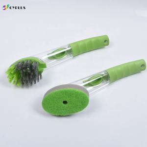 Brosse de lavage de <span class=keywords><strong>vaisselle</strong></span> avec distributeur de <span class=keywords><strong>savon</strong></span> liquide, brosse de nettoyage, Pot, poêle, éponge - Product Image 5