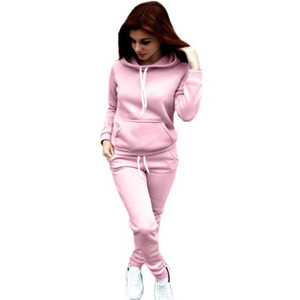 Survêtement <span class=keywords><strong>en</strong></span> molleton éponge pour femme, survêtement de course à pied, pantalon de jogging, sweat à capuche, ensemble de 2 pièces, tendance 2023 - Product Image 2