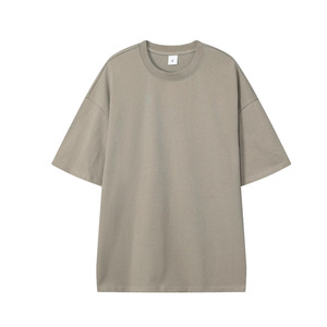 T-shirt unisexe en pur coton, coupe oversize, 330g, épaules tombantes, coupe ample, manches courtes, vêtement de loisirs avec étiquette, anti-boulochage - Product Image 5