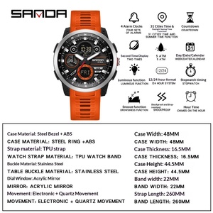 Nouvelle montre numérique multifonction <span class=keywords><strong>Sandar</strong></span>, étanche (5 bars) et tendance, idéale pour les étudiants montre personnalisable - Product Image 4