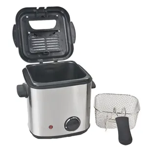1.5 L Stainless Steel Automatic Deep Fryer With Removable Basket And Temperature Control