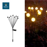 Lampe LED solaire extérieure IP65 en plastique, 7/8 LED, étanche, amovible, température de couleur variable, DC6V, pour jardin, faisceau 360°