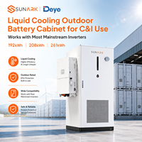 Système de stockage d'énergie au lithium-ion haute tension Sunark 261 kWh, technologie de refroidissement liquide, usine, centrale solaire, alimentation de secours