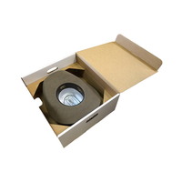 Cajas de embalaje Kraft marrón y negro de lujo, logotipo de cartón personalizado con esponja, materiales ecológicos para envío, sombreros de vaquero deslizantes