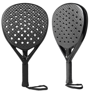 Raqueta de <span class=keywords><strong>Pádel</strong></span> Profesional de Fibra de Carbono 3K/12K para Hombre, Superficie Rugosa, Núcleo de Espuma Viscoelástica EVA, Punta Pesada, Balance Egg - Product Image 1
