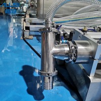 Remplisseuse pneumatique à piston pneumatique de type horizontal complet semi-automatique à buse unique pour crème cosmétique en pâte