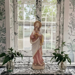 Statue Catholique Personnalisable de Saint <span class=keywords><strong>Christophe</strong></span> et de la Vierge Marie de Fatima, 8 Pouces, en Résine Durable Peinte à la Main, pour la Maison - Vente en Gros - Product Image 4