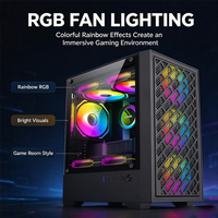 Boîtier PC Gaming Micro ATX Mid Tower en Verre Trempé pour Accessoires de Jeu - Vente Flash