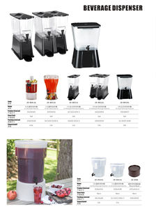 Distributore di bevande in plastica contenitore per succhi di bevande a Buffet da 11 litri con rubinetto - Product Image 3