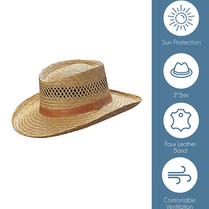 Chapeau d'extérieur pour femmes et hommes unisexe pour le printemps et <span class=keywords><strong>l</strong></span>'été, chapeau <span class=keywords><strong>de</strong></span> paille respirant pour la plage Fedora - Product Image 2