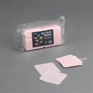 Toallitas secas para quitar esmalte de uñas, Logo personalizado, sin pelusa, color rosa
