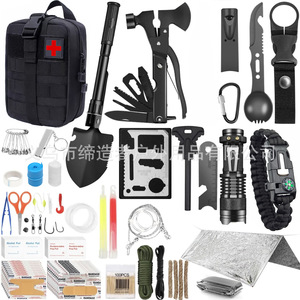 Kit de herramientas de supervivencia, linterna táctica, pulsera multiusos, equipo de emergencia para acampar al aire libre, compacto, 20x15x9cm - Product Image 2