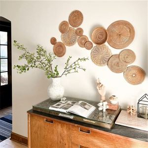 Nghệ nhân thailandais đình chỉ thu nhỏ paniers muraux suspendus trang trí de ẩm thực Noire En jonc Mer - Product Image 3