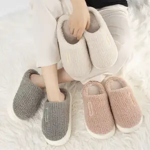 Ladies Slippers for Woman Shoe Wholesale Custom Men Slipper Hot Sale Warm Home Comfortable Fuzzy Winter PVC EVA Indoor 36-47