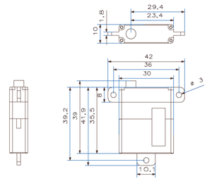 Servo Motor Digital KST DS225MG con Engranaje Metálico HV 26g 0.08seg Sin Núcleo para Alas, 30x10x35mm, Robot, UAV, Hobby, Educación - Product Image 5