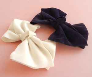 Замшевый бант для волос ручной работы, зажим, замшевые банты для волос для девочек - Product Image 2