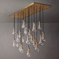 Lustre de style américain, minimaliste et luxueux, pour villa, salon, salle à manger, duplex, escalier, style Hong Kong