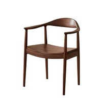 Chaise de Président en Bois Massif, Chaise de Salle à Manger Rétro Entièrement Assemblée avec Dossier, Idéale pour la Maison, les Gîtes, les Restaurants, les Cafés et les Bistros