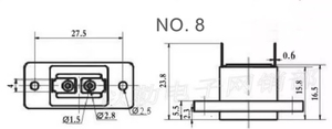 Enchufe de CA de 2 pines con forma de flor de ciruelo DB02, enchufe de alimentación de CA para refrigerador de coche con fusible - Product Image 3
