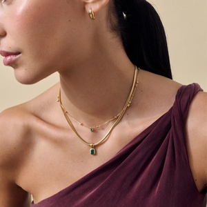 Collier pendentif diamant, collier en diamant de laboratoire, <span class=keywords><strong>bijoux</strong></span> de mode, colliers, collier plaqué or inaltérable, minimaliste - Product Image 6