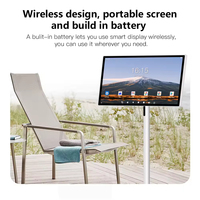 Televisor Inteligente Portátil con Pantalla de 24 Pulgadas, 128 GB, Cámara de 13 MP, Control Remoto, Tutoriales, Gimnasio en Casa, Entrenamiento, Android TV