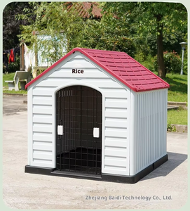 בית חיות מפואר גדול מפלסטיק של ADZIA, צבע בהתאמה אישית, עמיד למים, קל לניקוי, לשימוש פנימי וחיצוני, מתאים לגזעים גדולים ולכלבים. - Product Image 4