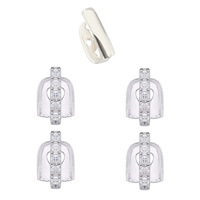 30 PCS Punk Dents Écart Set Zircon Hip Hop Capuchon de Dent Cœur Creux Amovible à Clipser Décoration de Dent Bijoux Ornements Dentaires