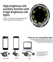 RaySmart Mikroskop Digital USB Portabel Murah untuk Anak UM-X02 Perbesaran 50x-1000x Resolusi 1080p 8 LED Penerangan IP53