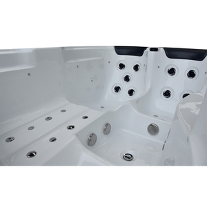 Bain à remous en acrylique durable avec fonction de massage, spa pour la famille, idéal pour les fêtes dans le jardin - Product Image 4