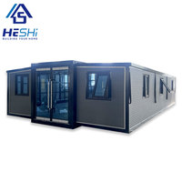 Conteneur mobile de luxe préfabriqué de 40 pieds 20 pieds Maison extensible préfabriquée de 2 3 4 5 chambres à coucher Structure en acier Maison portable