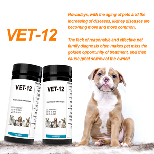 Bâtonnets de test urinaires UTI pour la santé des animaux de compagnie, bandelettes d'analyse <span class=keywords><strong>urinaire</strong></span> 12 paramètres pour chats et chiens Vet-12 - Product Image 1