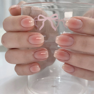 <span class=keywords><strong>Uñas</strong></span> Postizas Color <span class=keywords><strong>Rosa</strong></span> Nude, Cortas/Medias, Forma Almendrada, Adhesivas, para Chicas y Mujeres - Product Image 3