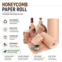 Vente en gros de rouleaux de papier compostables en vrac rembourrage durable artisanat d'art projets d'emballage de cadeaux transport protecteur nid d'abeille