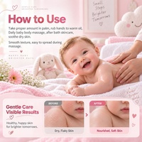 Minyak Pijat Bayi HALORINNA 185ml, Minyak Tubuh Bayi untuk Melembapkan & Menutrisi Kulit dengan Lembut, Perawatan Kulit Bayi Sehari-hari