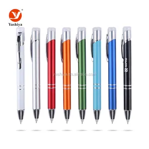 New design promotional top sale LED light tip custom logo ball point pen manufacturer