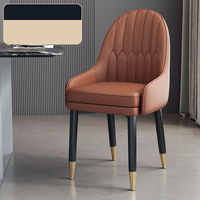 Chaise de salle à manger de luxe dorée, style nordique, pour intérieur, restaurant, moderne, en cuir noir et bois, mobilier de salle à manger à vendre