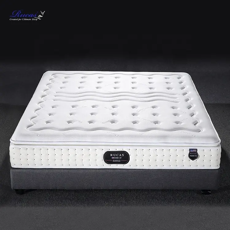 Latex Memory Foam Roll up Pocket Spring Mattress Gel Natural Double Bed King Size High Grade Knitted Fabric 7cm Foam European