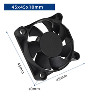 Ventilateur axial DC à pales en plastique PBT 45x45x10mm 5-12-24V, roulements à billes, durée de vie de 70 000 heures, ventilateur de refroidissement d'air OEM ODM