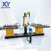 Système de soudage robotisé à double position, cellule de soudage à 6 axes avec positionneurs servo jumeaux pour la fabrication de poutres et de cadres longs
