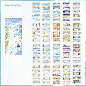 20 autocollants par paquet, série « Appréciation des quatre saisons », autocollants découpés en forme de dessin animé, en PET + papier, pour carnet, décoration de vacances pour enfants, DIY - Product Image 6