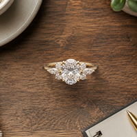 Bague en argent sterling S925 avec moissanite, bague de fiançailles en moissanite pour femme, cadeau de bijoux pour la demande en mariage, l'anniversaire ou le quotidien