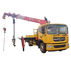 Promotion Dongfeng <span class=keywords><strong>Camion</strong></span>-<span class=keywords><strong>grue</strong></span> à plateau 8, 10, 14 tonnes 4x2, <span class=keywords><strong>Grue</strong></span> mobile montée sur <span class=keywords><strong>camion</strong></span> avec forage par tarière (avec foret) - Product Image 1