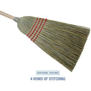Long Handle Broommaid MXDFBR with Durable Aluminum <b>Broomstick</b> Dustpan for Home and Outdoor Use TPR PET Plastic PP Broomhead - Product Image 5