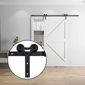 WEKIS Durable Steel Sliding Barn Door Hardware Modern Satin Black Soundproof Outdoor Low Profile Kitchen Bedroom Living Room - Product Image 4