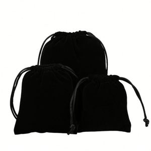 Sac à dos à cordon de serrage pour le rangement et le recyclage, petit sac en velours imprimé, nouveaux sacs en tissu, pochette à parfum, noir ou couleur personnalisable - Product Image 3