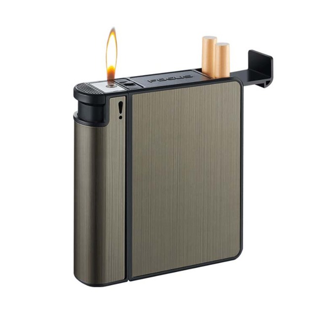 Wholesale Automatic Cigarette Case Box with Removable Lighter Pocket Smoking Accessory Without Lighter