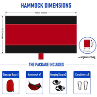 Hamac de camping en nylon durable - Léger et portable pour la randonnée en plein air, le trekking et les voyages