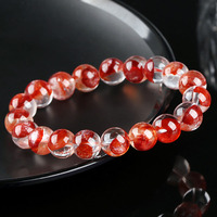 Offre Spéciale – Bracelets Tendance en Quartz Hématoïde Naturel de Qualité Supérieure, Pierre de Guérison, Cristal Rouge Rare Poli