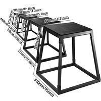 Boîte de saut en acier robuste avec surface antidérapante, boîte de saut empilable en métal pour l'entraînement CrossFit